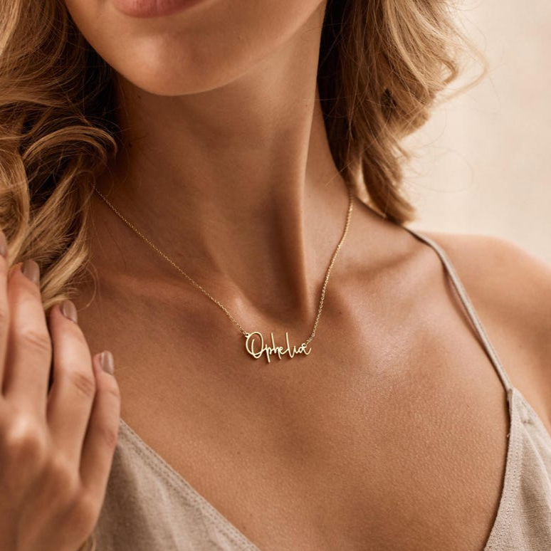 Personalised 14K Gold Name Necklace